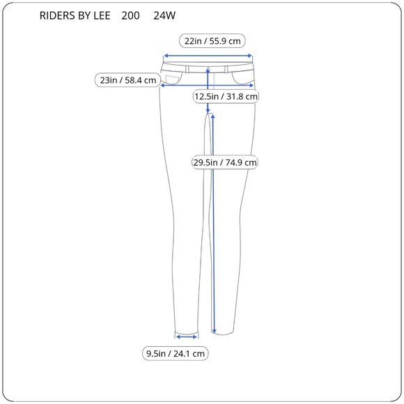 Riders by Lee Womens Jeans 24W Plus Straight Leg Dark Blue Denim Zip Fly SL34E - Picture 2 of 9